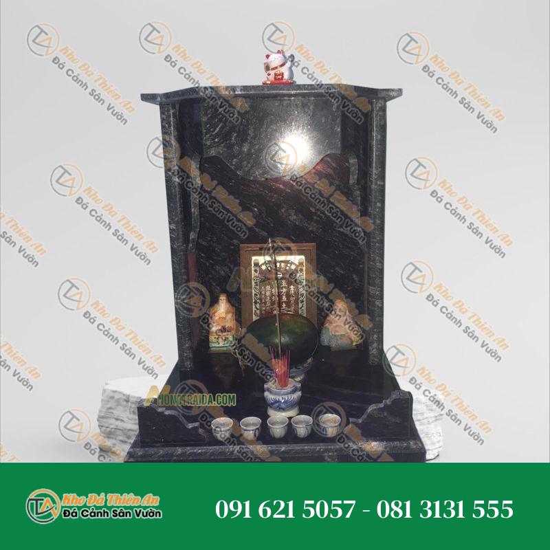 Bàn Thờ Ông Địa Bằng Đá Hoa Cương Đen Rừng Cao 72cm