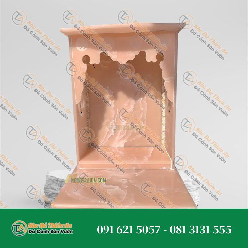 Bàn Thờ Ông Địa Bằng Đá Hoa Cương Hồng Vân Cao 67cm