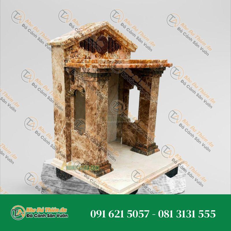 Bàn Thờ Ông Địa Bằng Đá Hoa Cương Nâu Emperador Cao 77cm