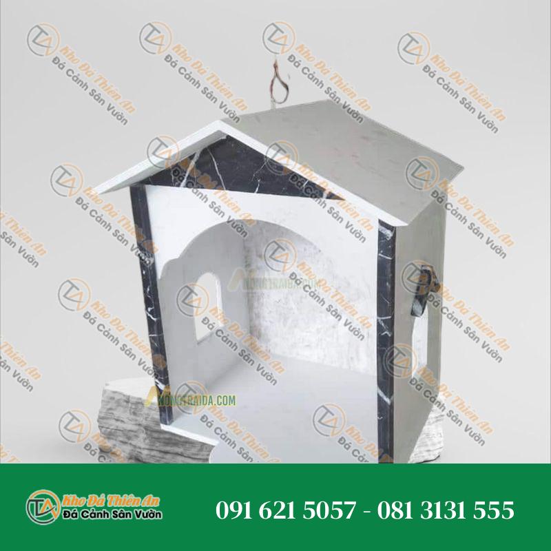 Bàn Thờ Ông Địa Bằng Đá Hoa Cương Trắng Vân Mây Cao 70cm