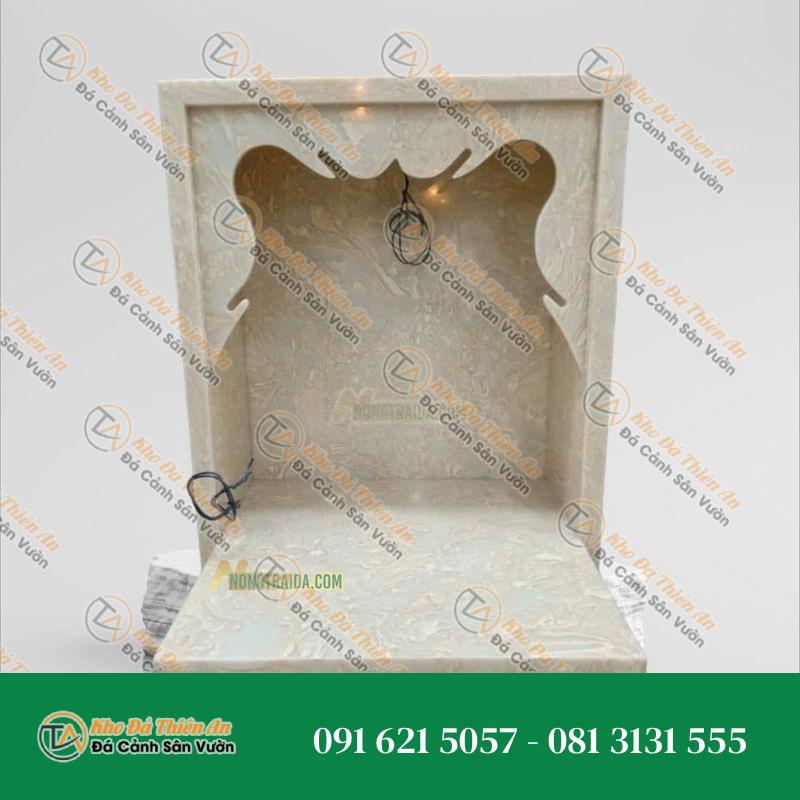 Bàn Thờ Ông Địa Thần Tài Bằng Đá Hoa Cương Onyx Xanh Ngọc Cao 74cm