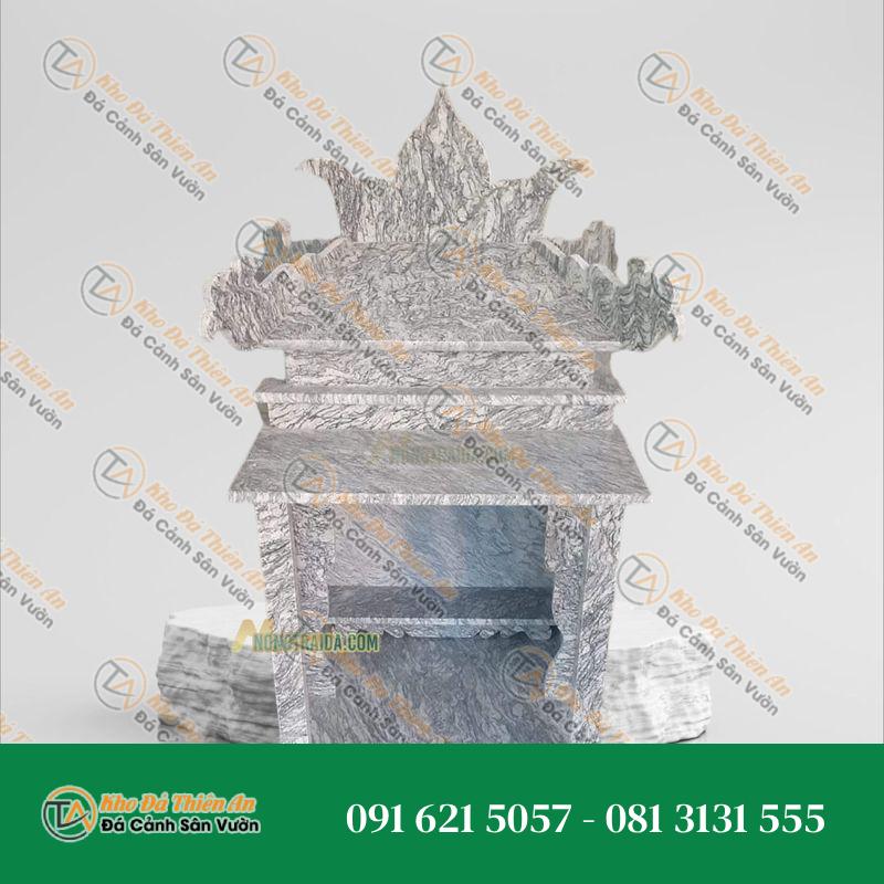 Bàn Thờ Ông Địa Thần Tài Bằng Đá Hoa Cương Xám Suối Lau Cao 72cm