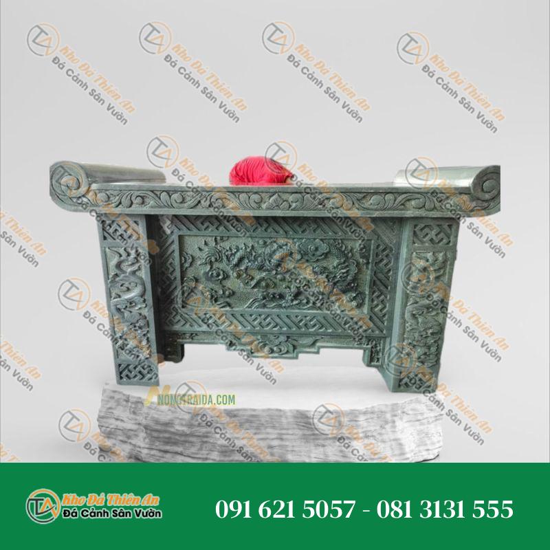 Bàn lễ bằng đá xanh rêu cao 115cm