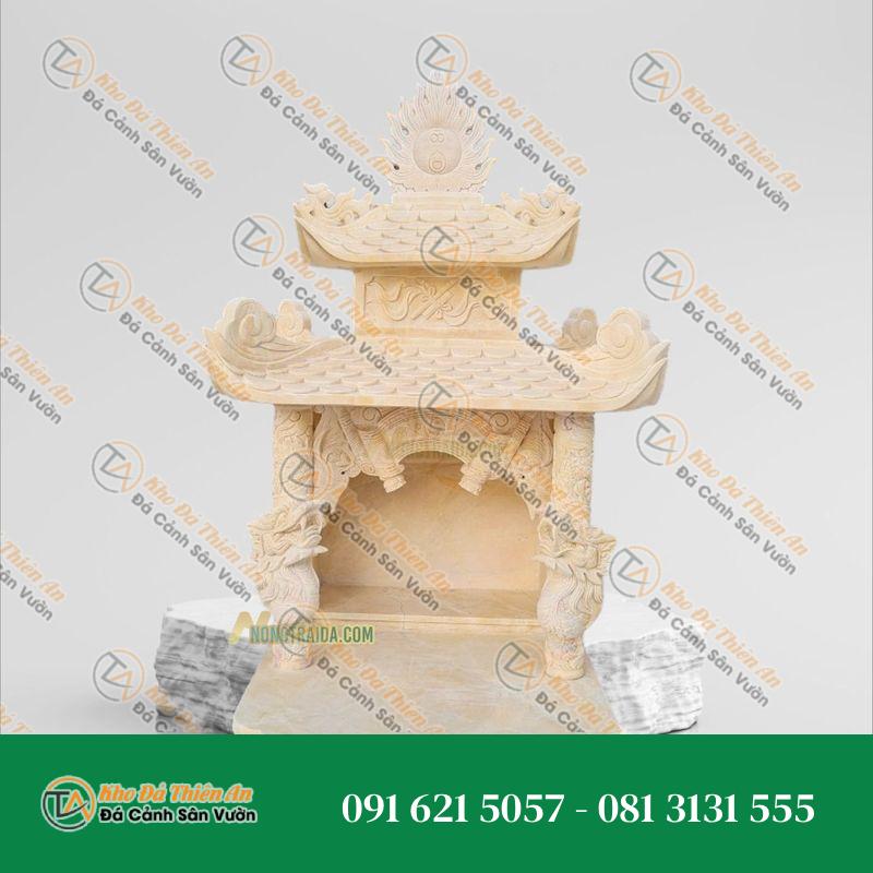 Bàn thờ ông địa, thần tài đá cẩm thạch kích thước cao 85cm