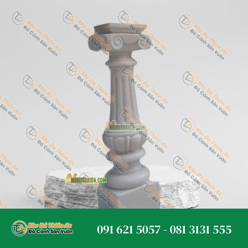 Con tiện đá trắng tự nhiên cổ điển 45cm