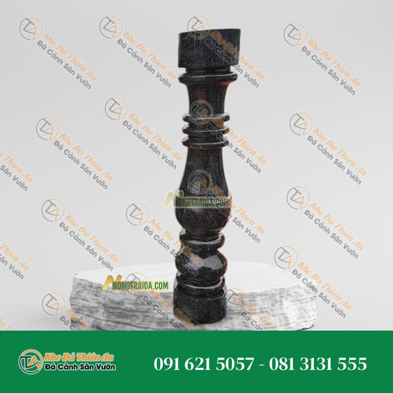 Con tiện đá tự nhiên đen Hoà Bình 38cm