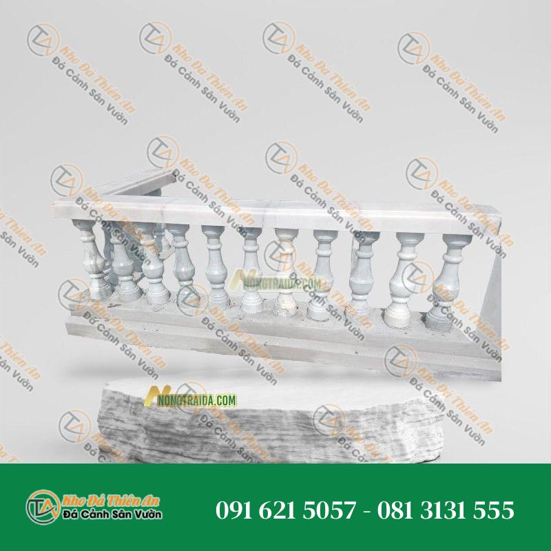 Lan can con tiện đá trắng muối Nghệ An