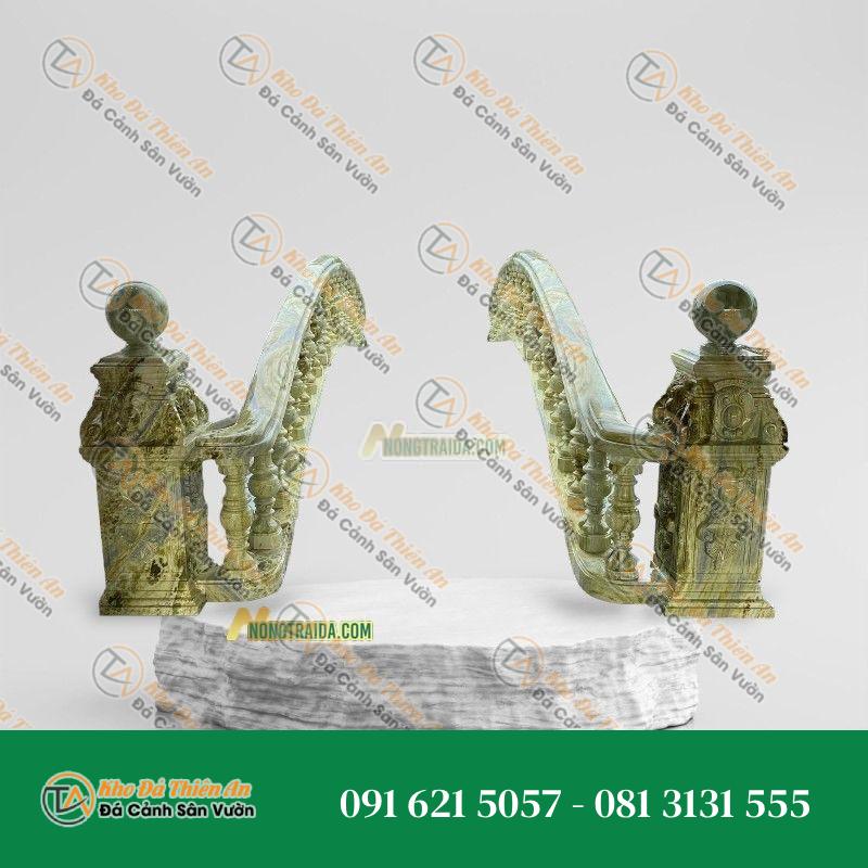 Lan can đá xanh ngọc Secpentine trụ mỹ đá mỹ nghệ