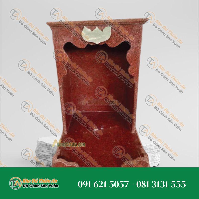 Mẫu Bàn Thờ Ông Địa Bằng Đá Hoa Cương Đỏ Ruby Bình Định Cao 75cm