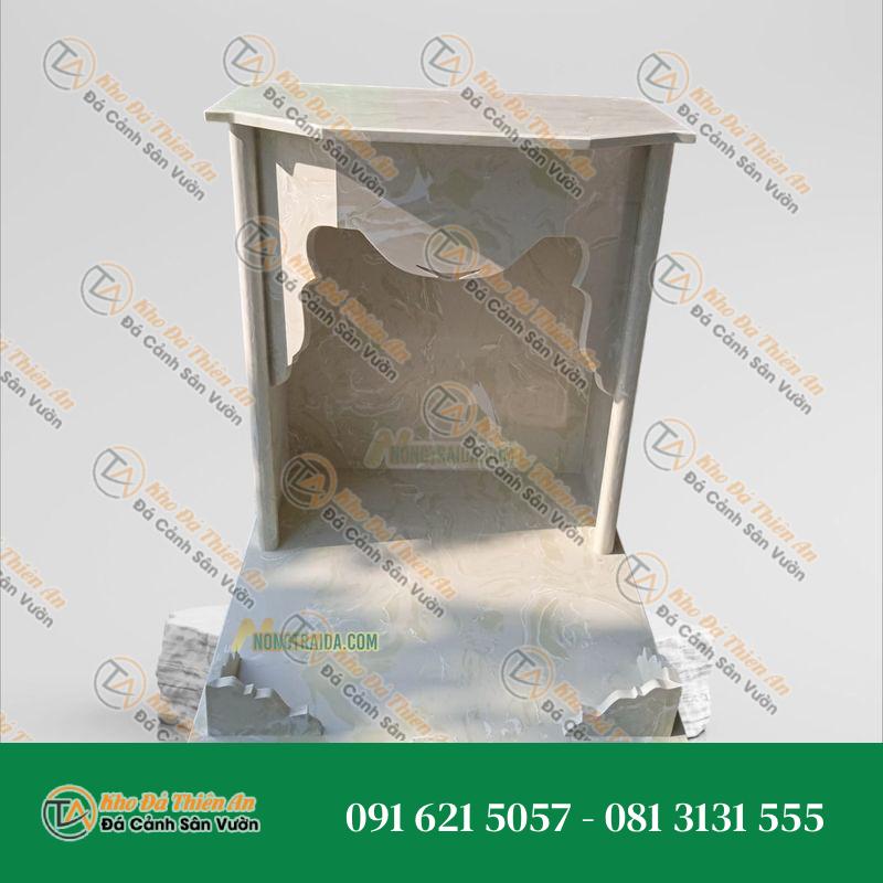 Mẫu Bàn Thờ Ông Địa Bằng Đá Hoa Cương Kem Vân Loang Cao 70cm