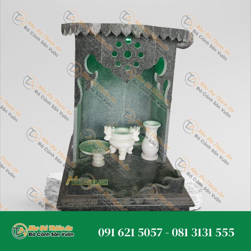 Mẫu Bàn Thờ Ông Địa Bằng Đá Hoa Cương Kim Sa Đen Cao 70cm