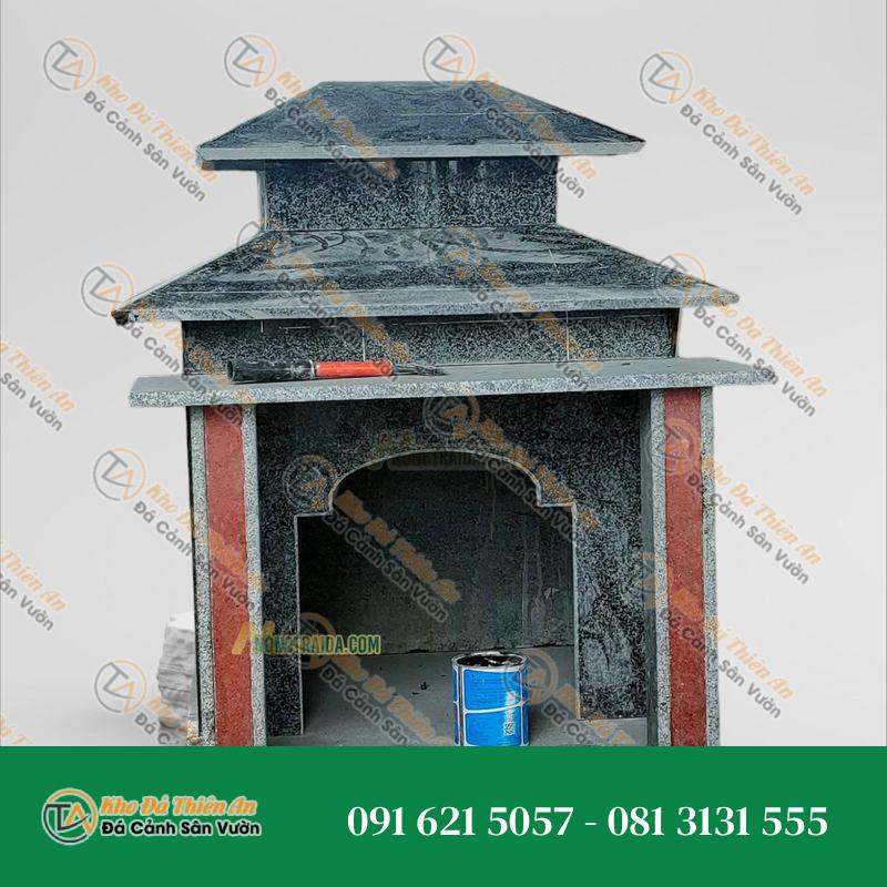 Mẫu Bàn Thờ Ông Địa Bằng Đá Hoa Cương Kim Sa Xanh Cao 69cm