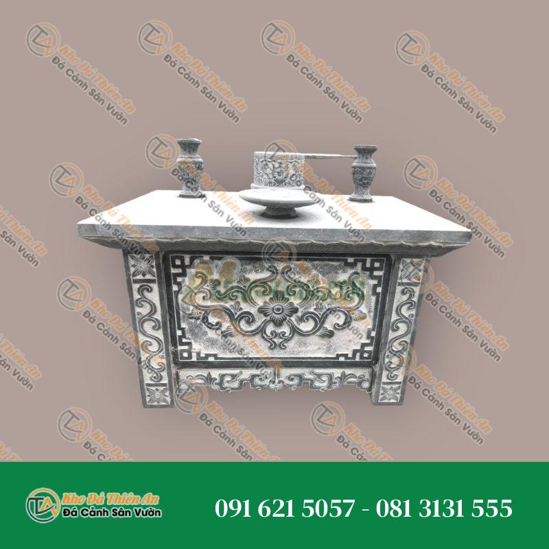 Bàn lễ đá đá đen 119x67x66cm