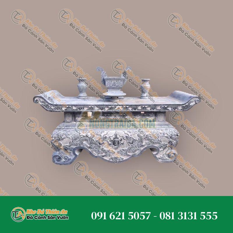 Bàn lễ đá đá đen 161x62x84cm