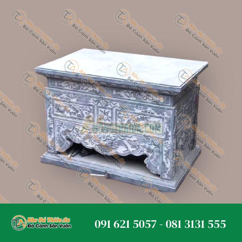 Bàn lễ đá đá xanh đen 114x61x68cm