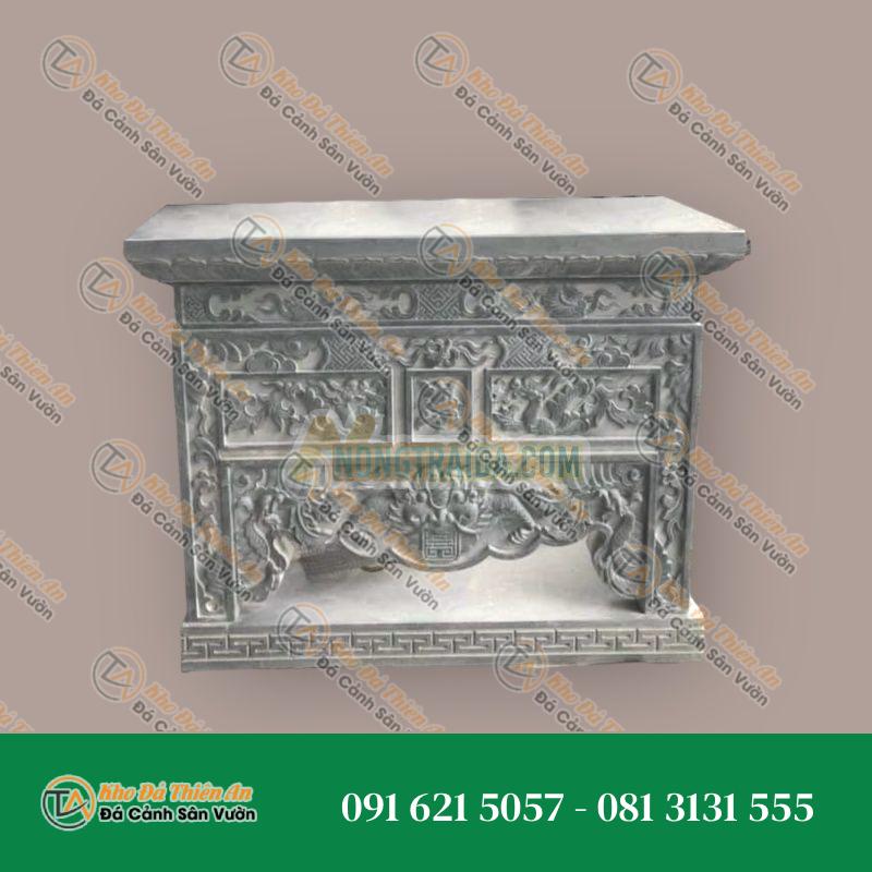 Bàn lễ đá đá xanh đen 117x59x69cm