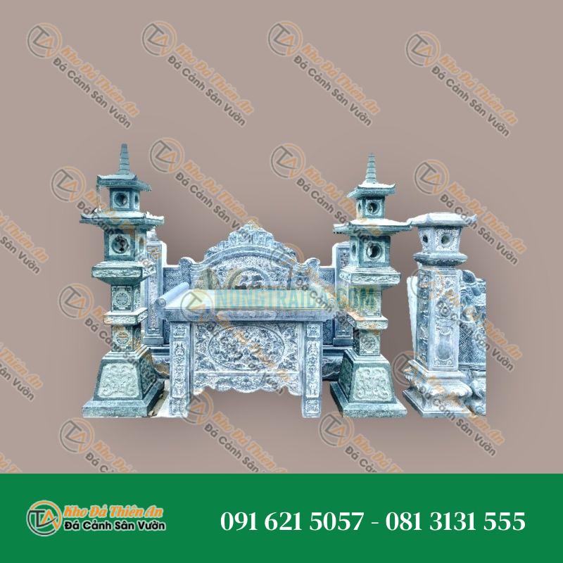 Bàn lễ đá đá xanh đen 142x58x71cm