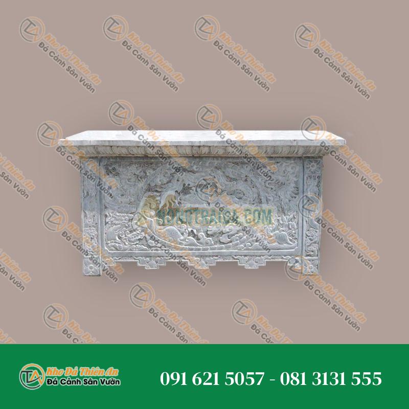Bàn lễ đá đá xanh đen 146x59x60cm