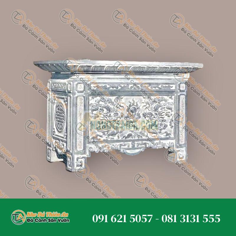 Bàn lễ đá đá xanh đen 162x58x63cm