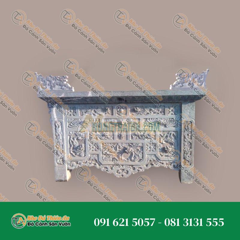 Bàn lễ đá đá xanh đen 169x60x66cm