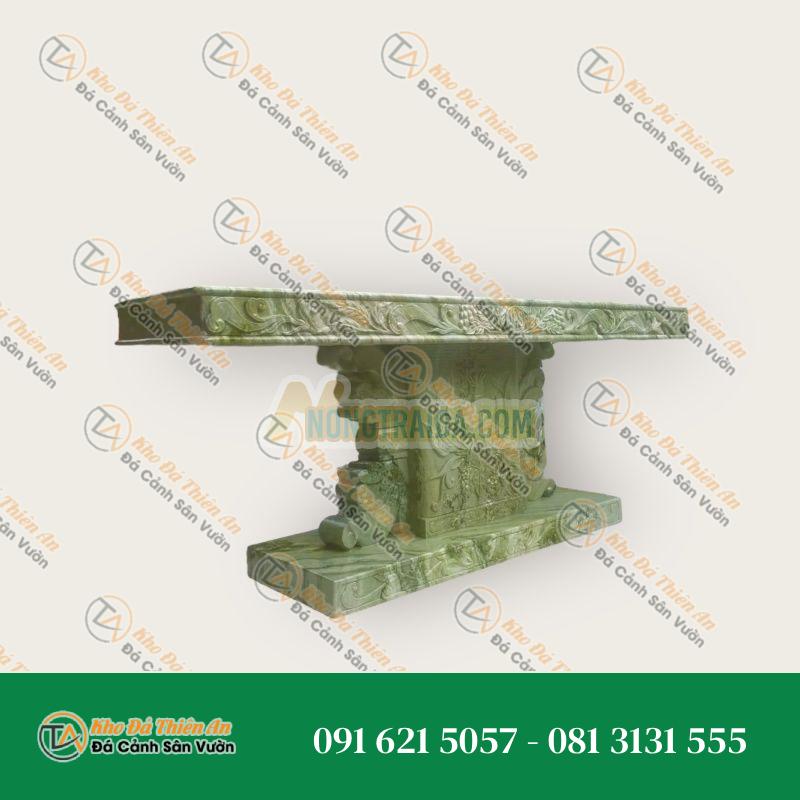 Bàn lễ đá ngọc secpentine 120x60x60cm