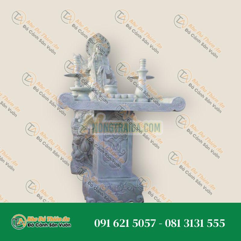 Bàn thờ cẩm thạch trắng bằng đá cao 130cm