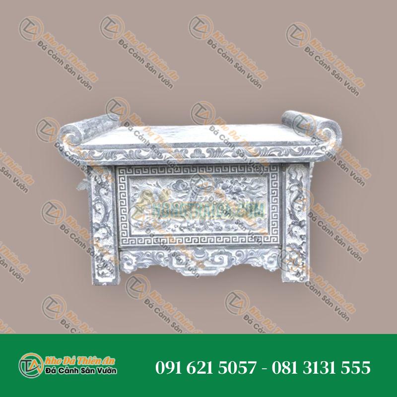 Bàn thờ đá ngoài trời đá xanh đen 151x55x86cm