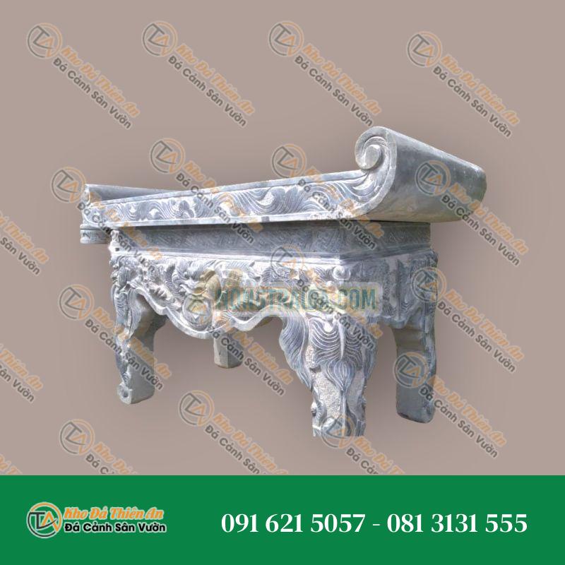 Bàn thờ đá ngoài trời đá xanh đen 164x55x81cm