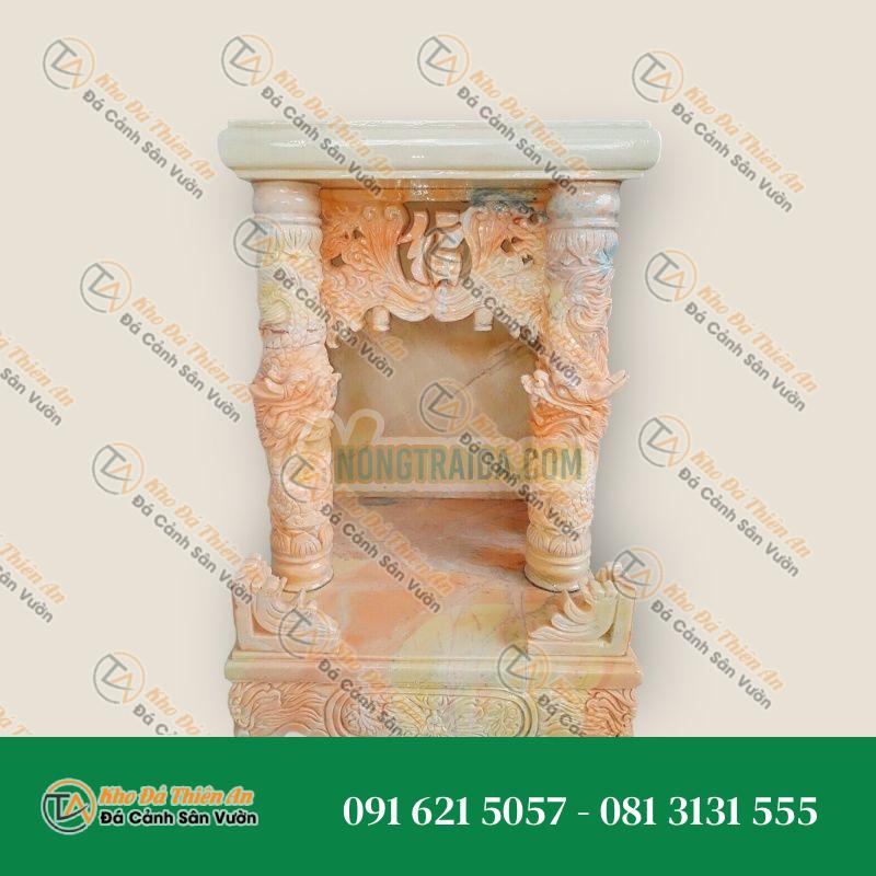 Bàn thờ ông địa đá cẩm thạch vàng cà rốt