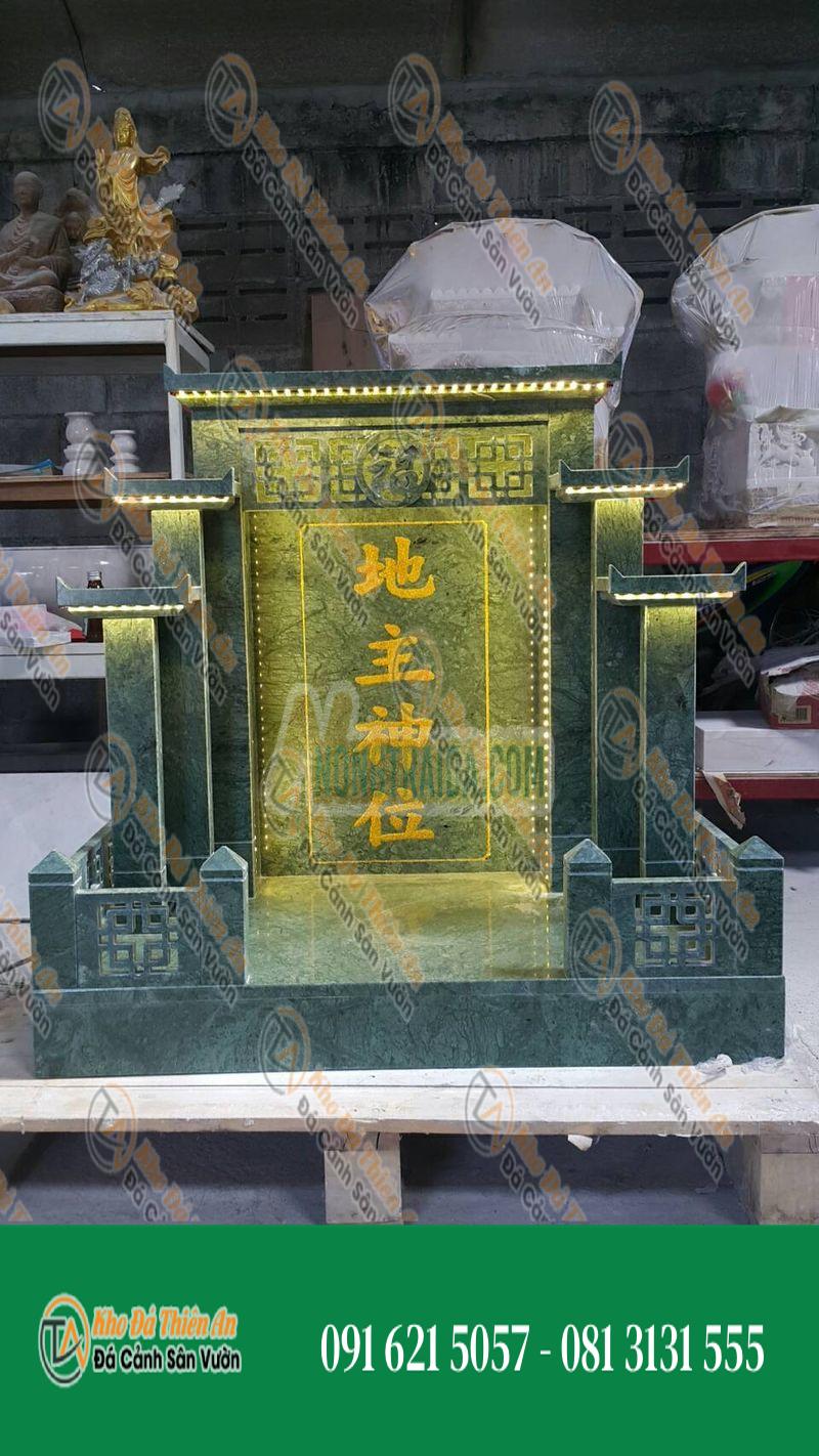Bàn thờ ông địa, thần tài Việt Nam 68.58cm, 5 mái (Đá xanh Ý)