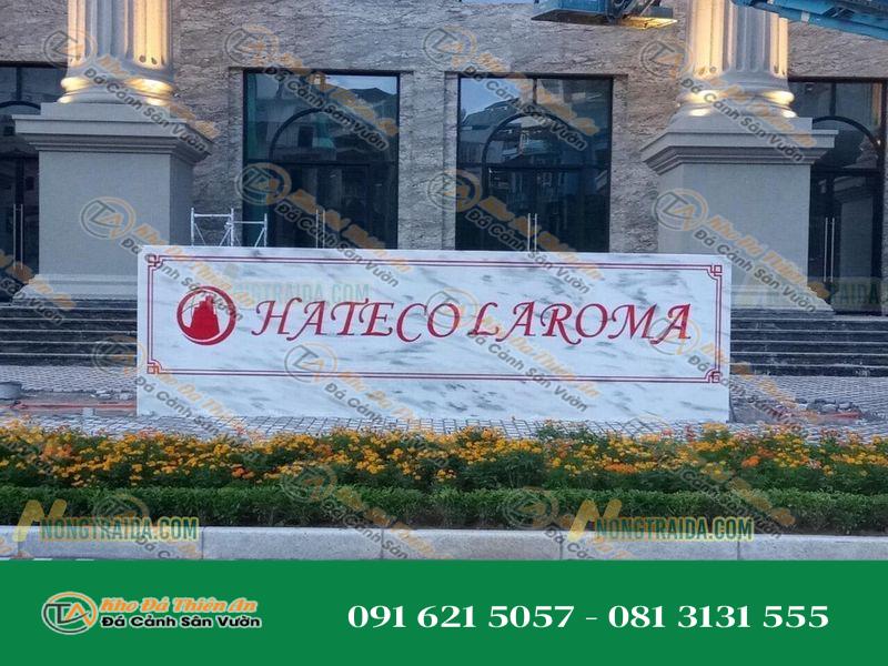 Bảng Hiệu Đá Cẩm Thạch Trắng Toà Chung Cư
