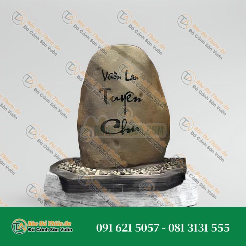 Bảng hiệu đá cuội cho vườn lan Tuyên Chu – Hải Phòng