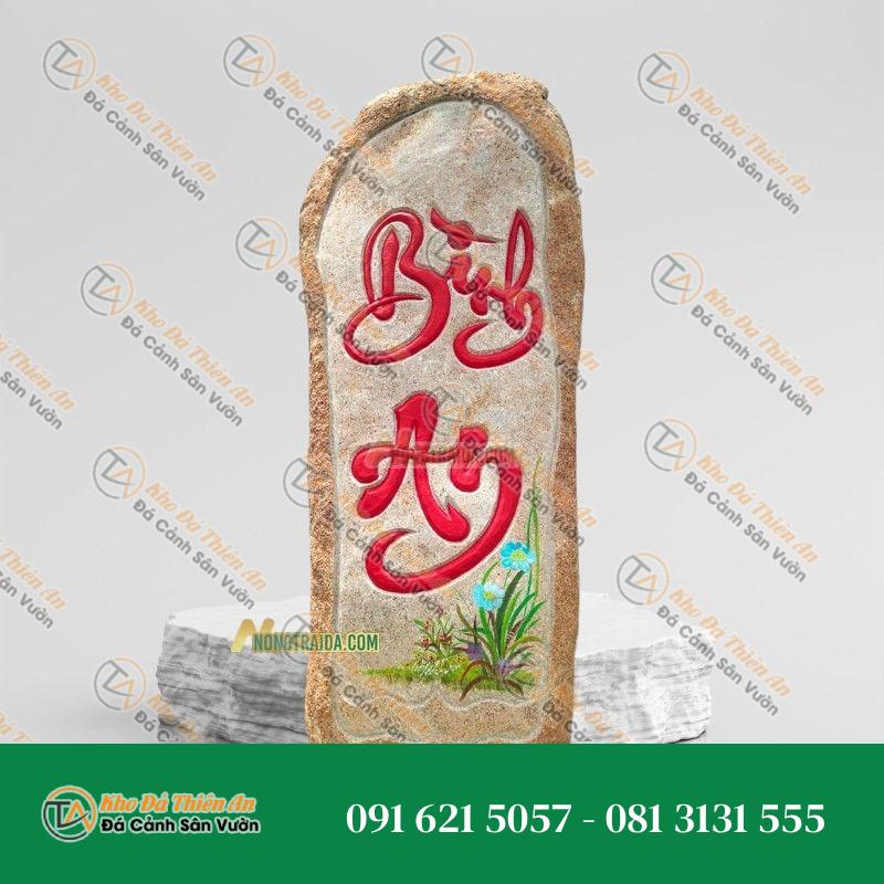 Bảng Hiệu Đá Cuội Nguyên Khối 95cm