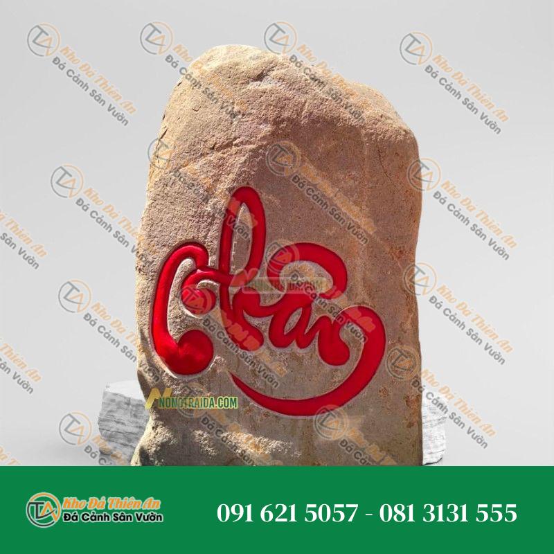 Bảng Hiệu Đá Cuội Nguyên Khối 98cm
