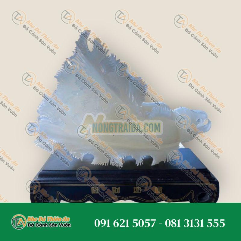 Bắp cải phong thủy đá bạch ngọc chiêu nạp tài lộc trang trí nhà cửa – Nặng 3,9 kg