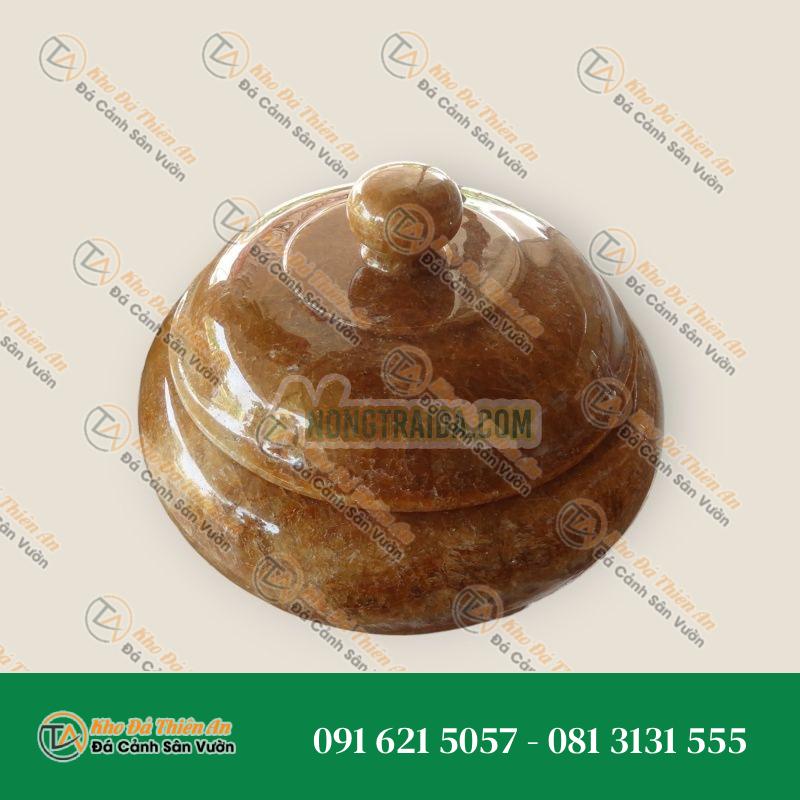 Bát đựng đá cẩm thạch đá hổ phách, kích thước cao 25cm, rộng 35cm