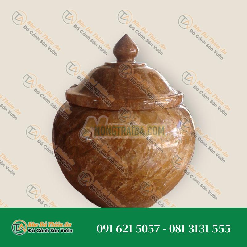 Bát đựng đá cẩm thạch đá hổ phách, kích thước cao 30cm, rộng 35cm
