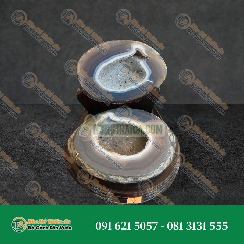 Bát Tụ Bảo đá mã não thô nguyên khối – Nặng 2,3 kg
