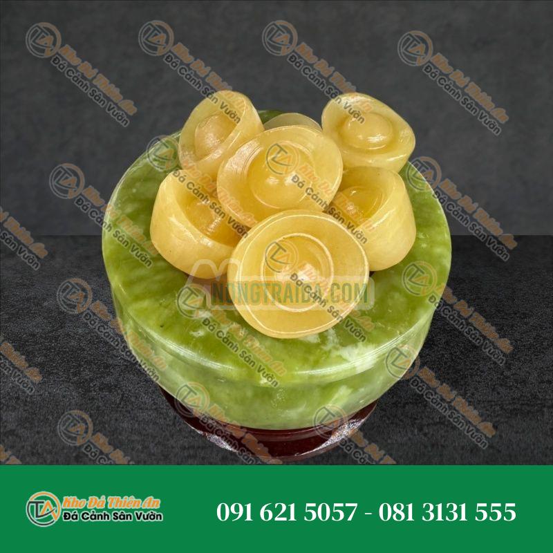 Bát Tụ Tài đá ngọc serpentine gia tăng tài lộc