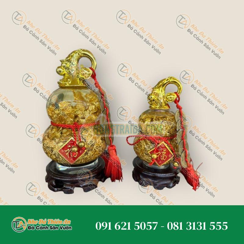 Bầu hồ lô lá vàng phong thủy chiêu tài, lộc