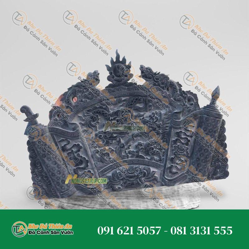 Bình Đá Phong Thủy Đen Hoà Bình 194x209cm