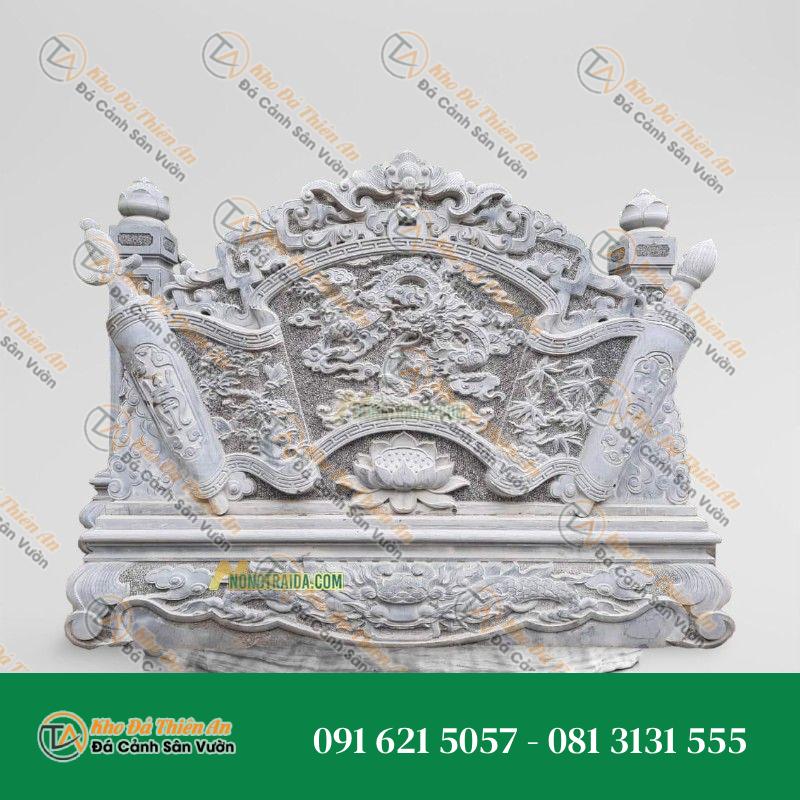 Bình Đá Phong Thủy Đen Hoà Bình 207x188cm