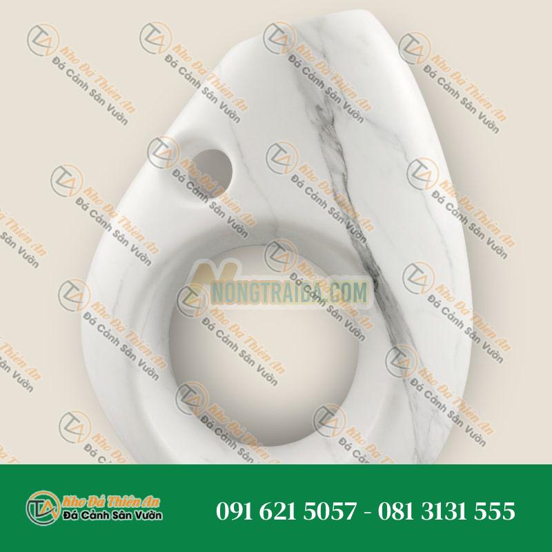 Bình/Tượng trang trí chạm khắc thủ công từ đá cẩm thạch trắng Statuario của Ý