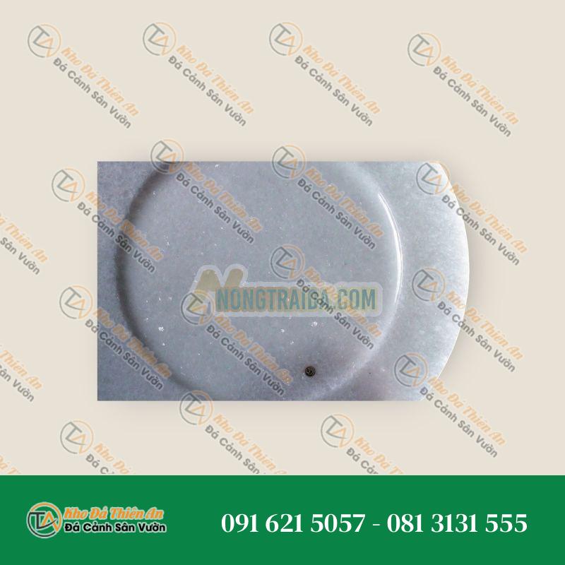 Bộ 4 đĩa bày Giáng sinh bằng đá cẩm thạch trắng Absolute, đồ dùng bàn ăn, làm thủ công Ý