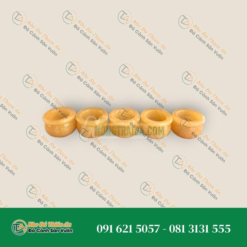 Bộ 5 chung nước thờ cúng ông thần tài thổ địa đá ngọc hoàng long