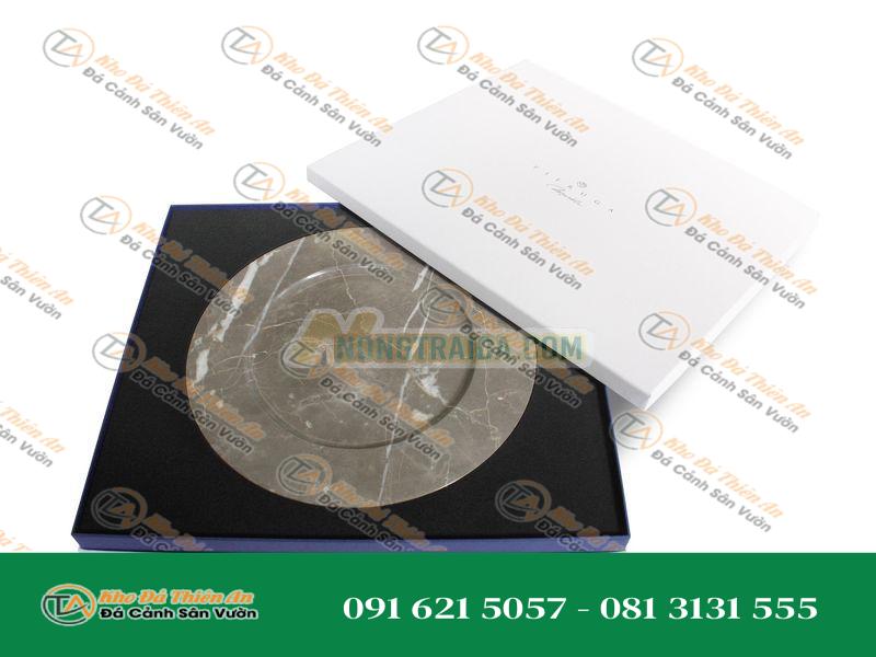 Bộ 6 đĩa bày bằng đá cẩm thạch xanh Hoàng gia, làm thủ công Ý