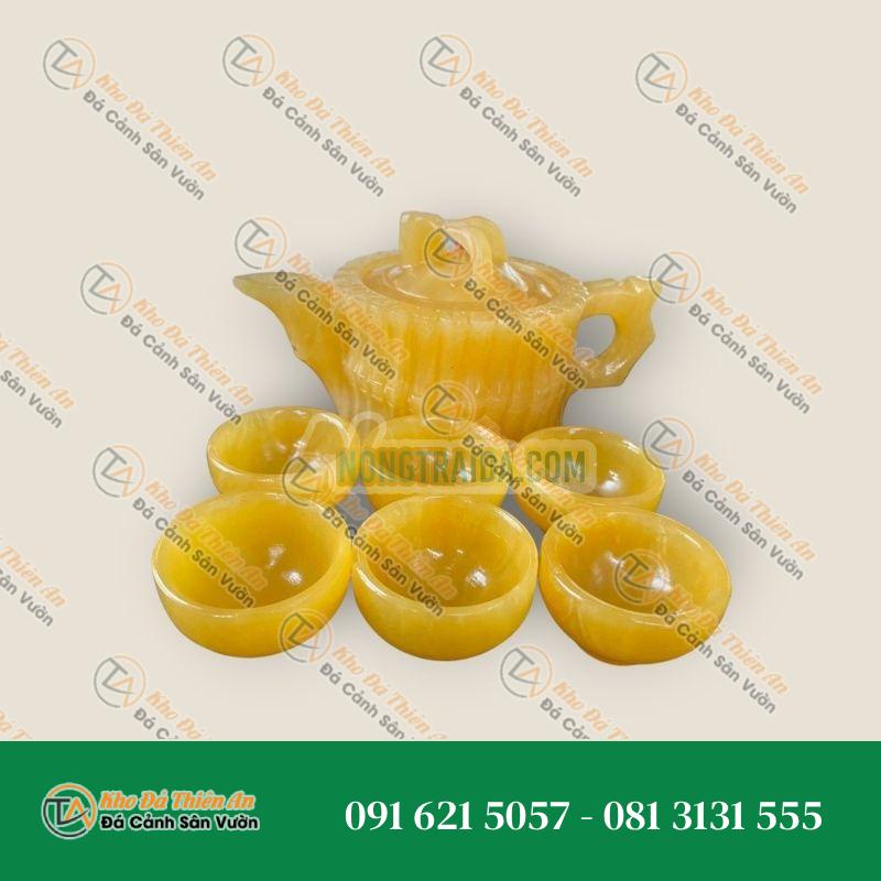 Bộ ấm trà đá ngọc hoàng long