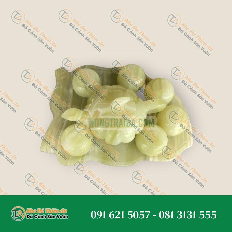 Bộ ấm trà lá bí đá ngọc Onyx