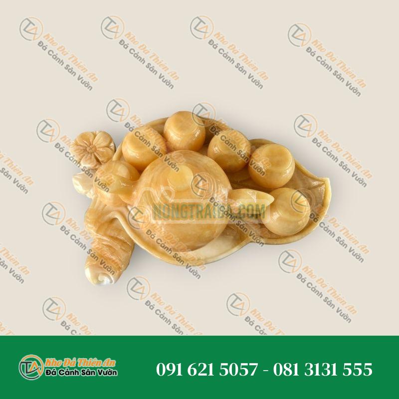 Bộ ấm trà với dĩa kiểu chiếc lá đá ngọc hoàng long