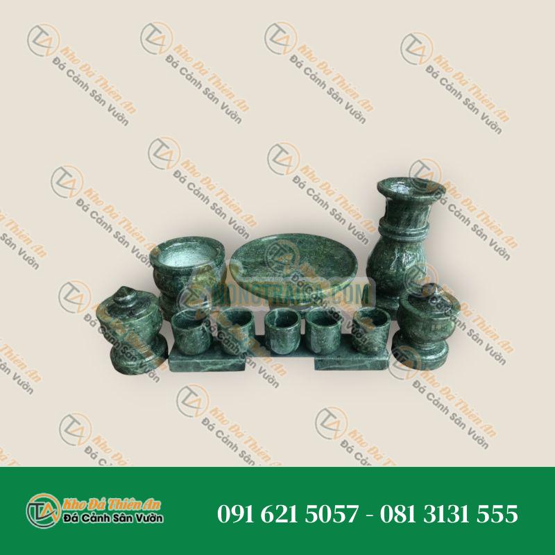 Bộ combo đồ thờ cúng đá ngọc Ấn Độ